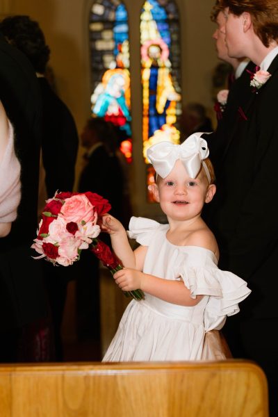 flower-girl-bouquet-stained-glass-church-denton-tx